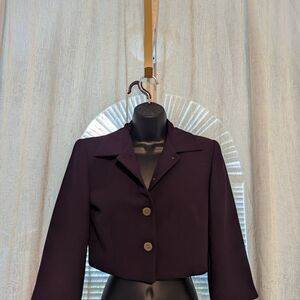 Maggy London Purple Blazer Classic Suit Jacket